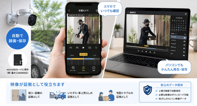 証拠が残せる！！
